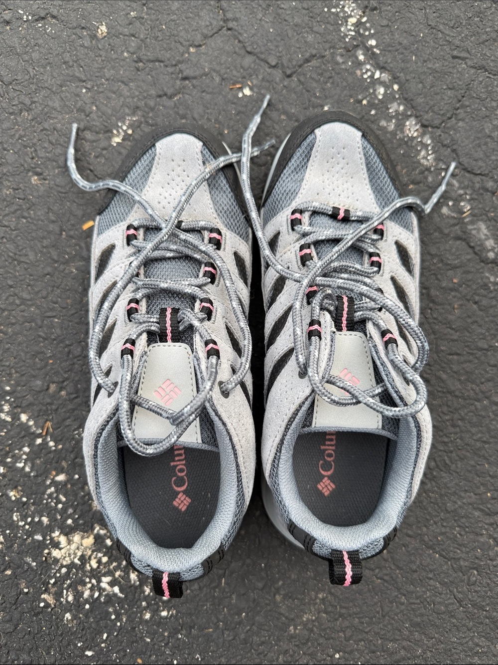 Columbia Gray and Pink Women's Trail Sneakers